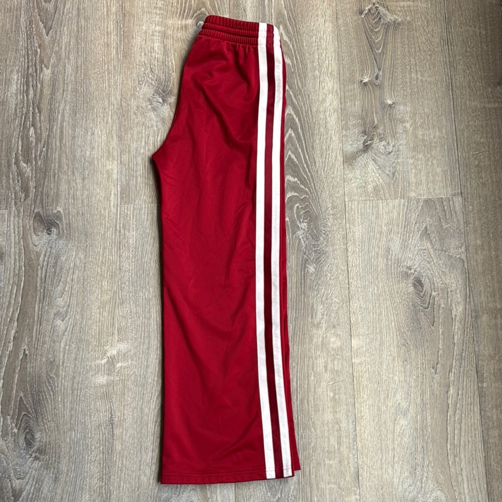 Old Navy Red and White Joggers with Sporty Stripes